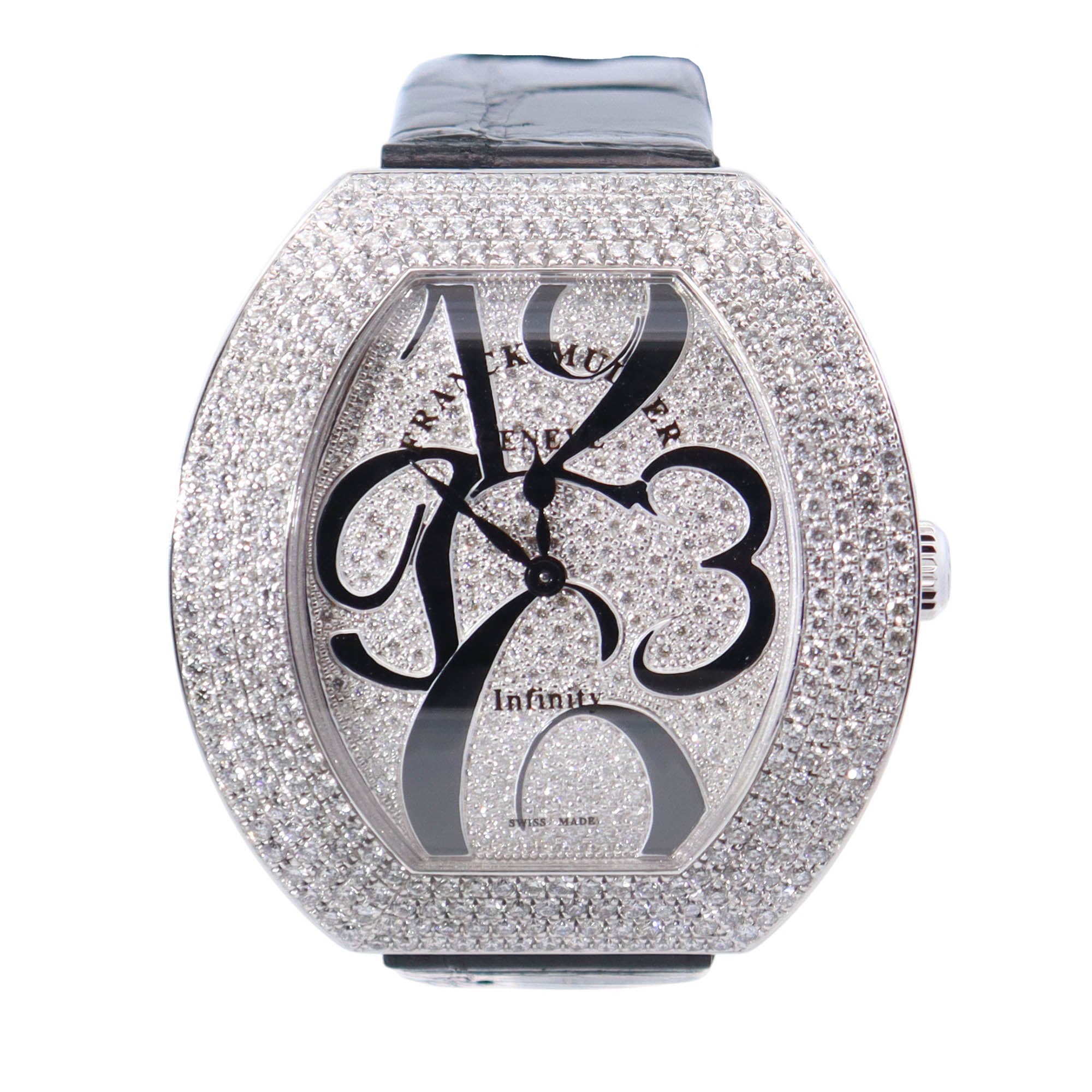 Franck Infinity 41mm Pave Dial Watch Ref# 3540 QZ A D4 CD OG - Happy Jewelers Fine Jewelry Lifetime Warranty