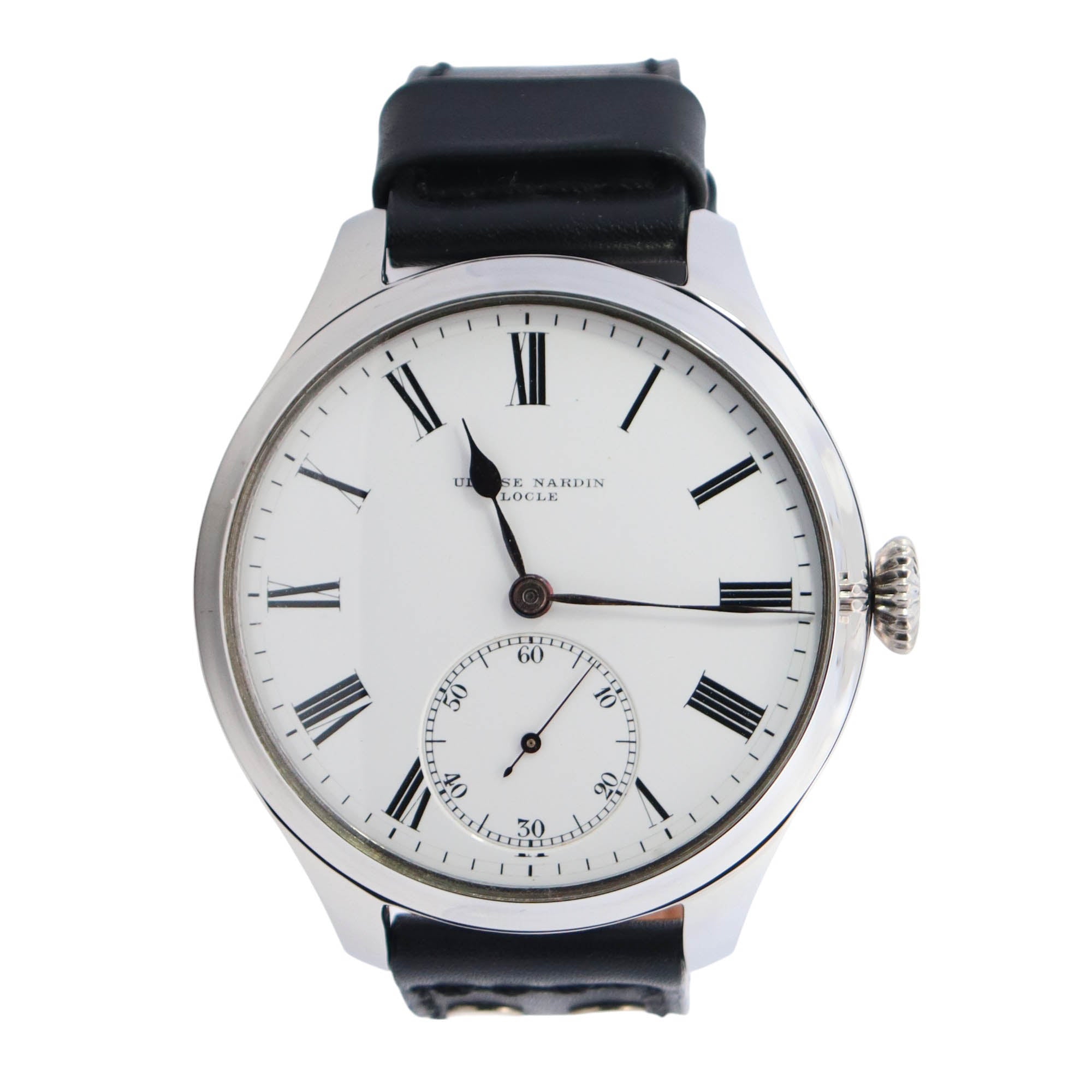 Ulysse Nardin Locle 50mm White Dial Watch - Happy Jewelers Fine Jewelry Lifetime Warranty