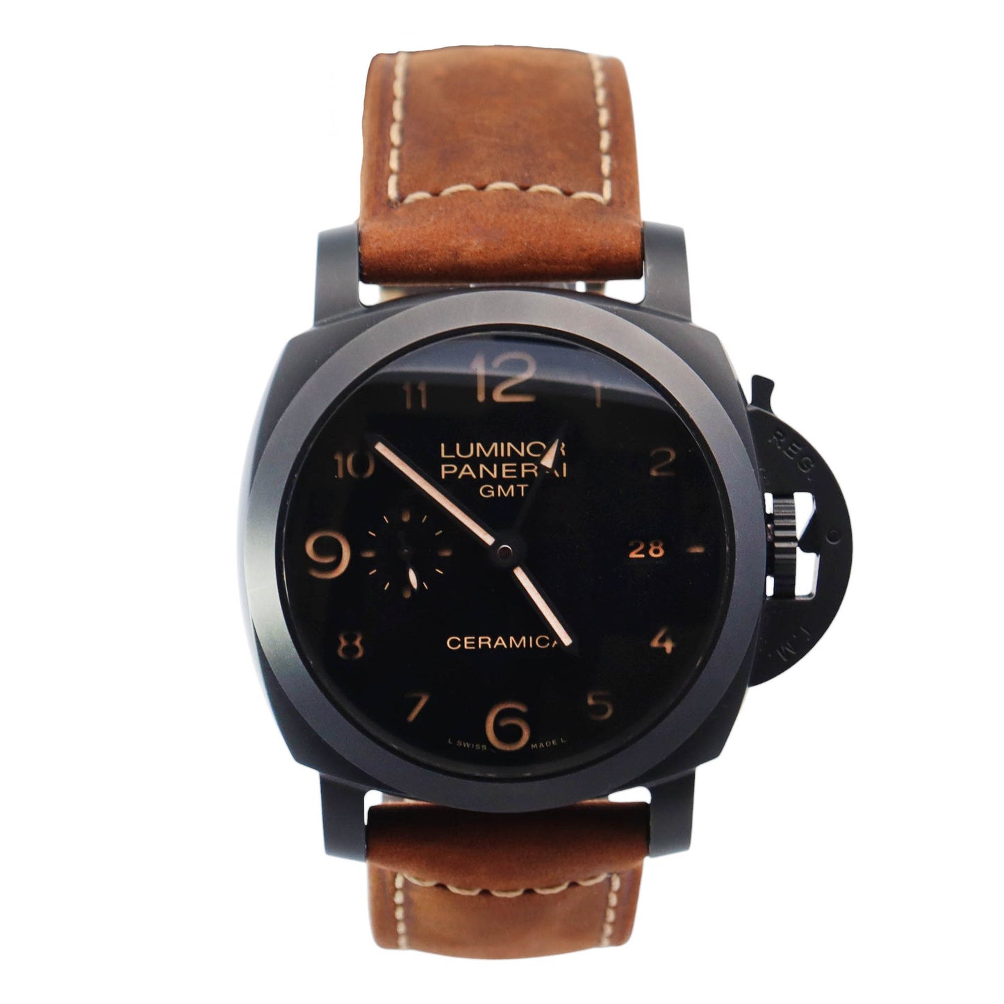 Panerai Luminor 44mm Black Dial Watch Ref# PAM00441