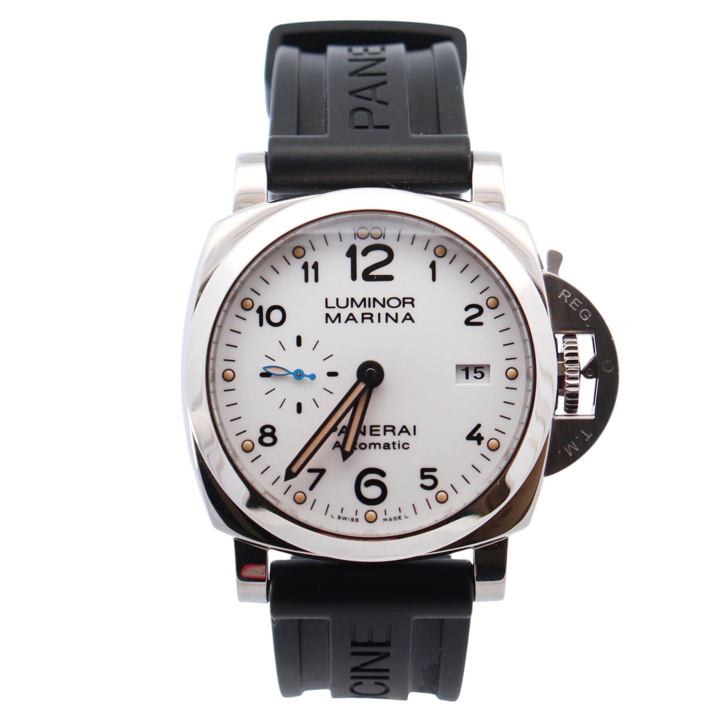 Panerai Luminor 44mm White Dial Watch Ref# PAM01499