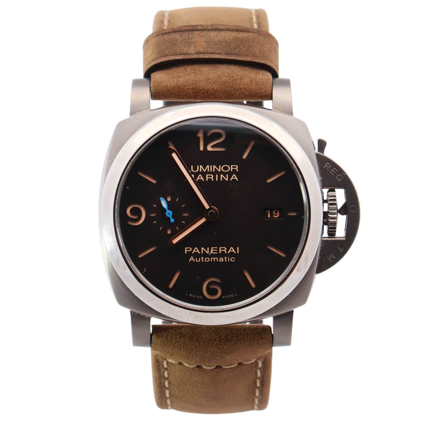 Panerai Luminor 44mm Black Dial Watch Ref# PAM01351