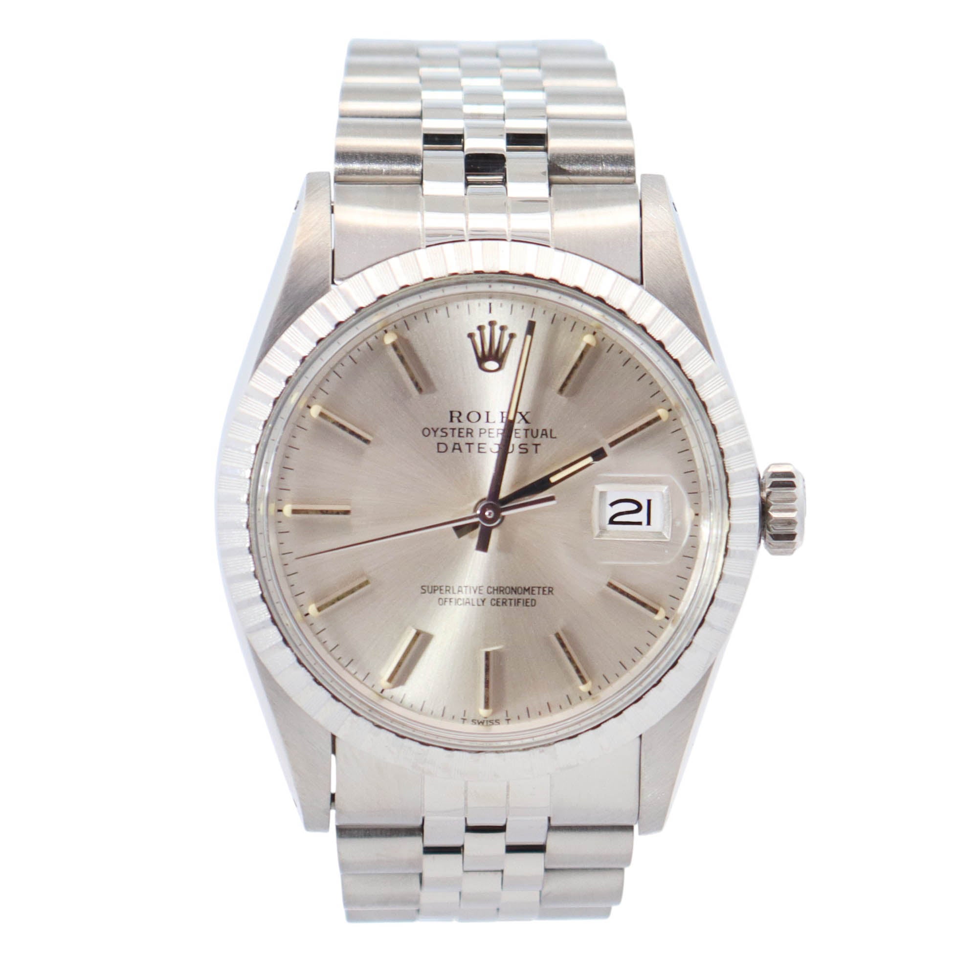 Rolex Datejust 36mm Silver Dial Watch Ref# 16030 - Happy Jewelers Fine Jewelry Lifetime Warranty
