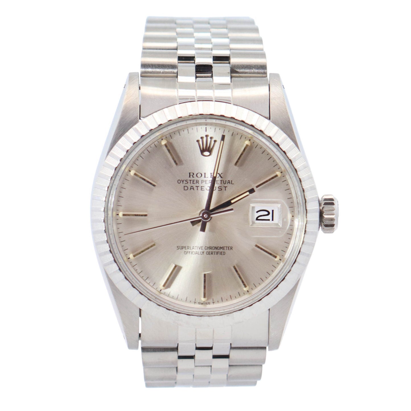 Rolex Datejust 36mm Silver Dial Watch Ref# 16030