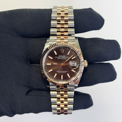 Rolex Datejust 36mm Chocolate Dial Watch Ref# 126231 - Happy Jewelers Fine Jewelry Lifetime Warranty