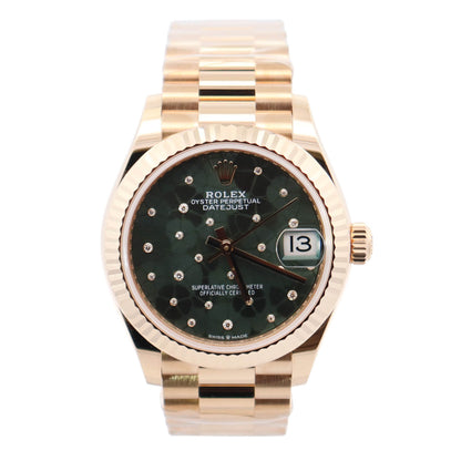 Rolex Datejust 31mm Green Dial Watch Ref# 278278 - Happy Jewelers Fine Jewelry Lifetime Warranty