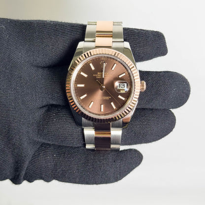 Rolex Datejust 41mm Chocolate Dial Watch Ref# 126331