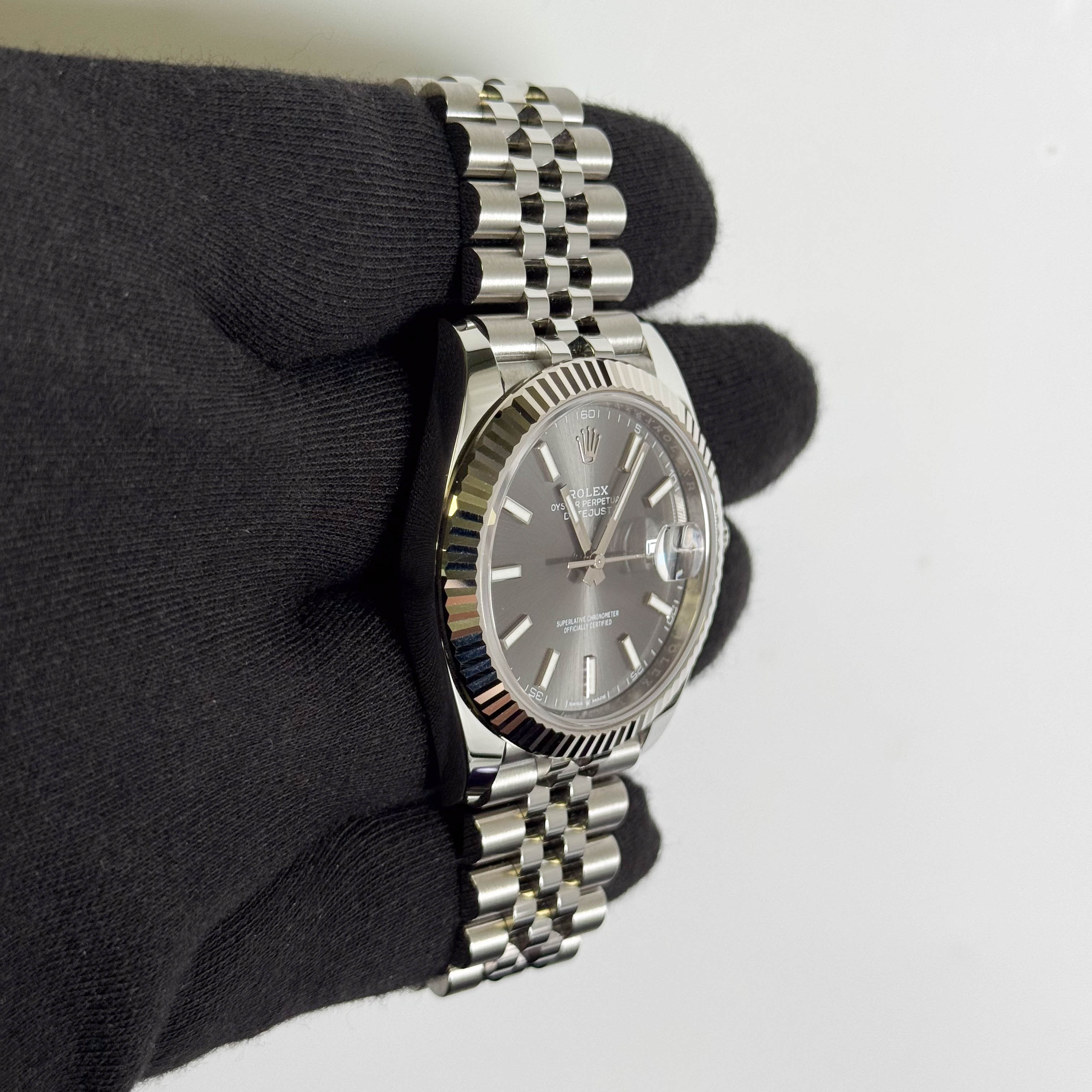 Rolex Datejust 41mm Rhodium Dial Watch Ref# 126334