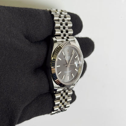 Rolex Datejust 41mm Rhodium Dial Watch Ref# 126334
