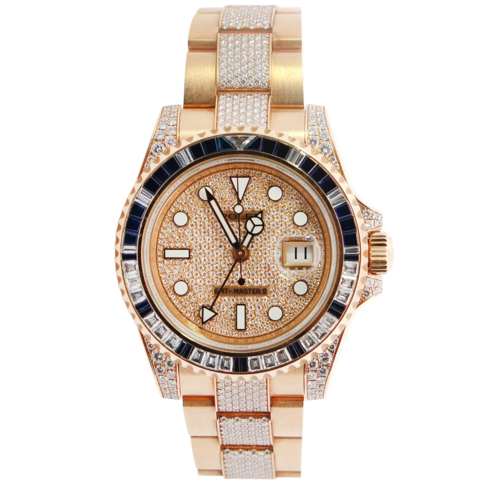 Rolex GMT-Master II 40mm Pave Dial Watch Ref# 116758SA - Happy Jewelers Fine Jewelry Lifetime Warranty