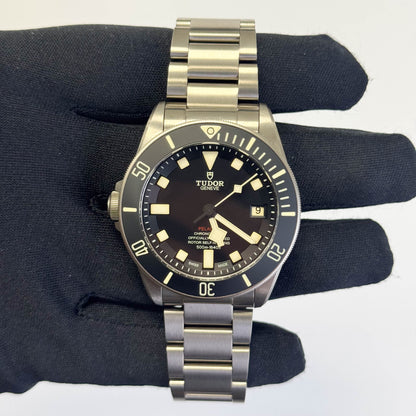 Tudor Pelagos Titanium 42mm Black Dial Watch Ref#  25610TNL - Happy Jewelers Fine Jewelry Lifetime Warranty