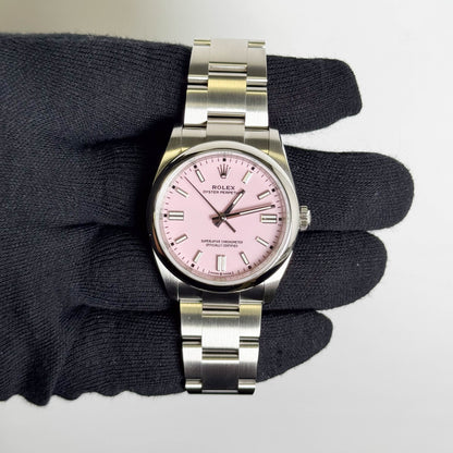 Rolex Oyster Perpetual 36mm Pink Dial Watch Ref# 126000