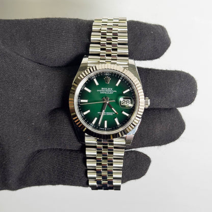 Rolex Datejust 41mm Ombre Green Dial Watch Ref# 126334