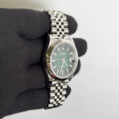 Rolex Datejust 41mm Ombre Green Dial Watch Ref# 126334