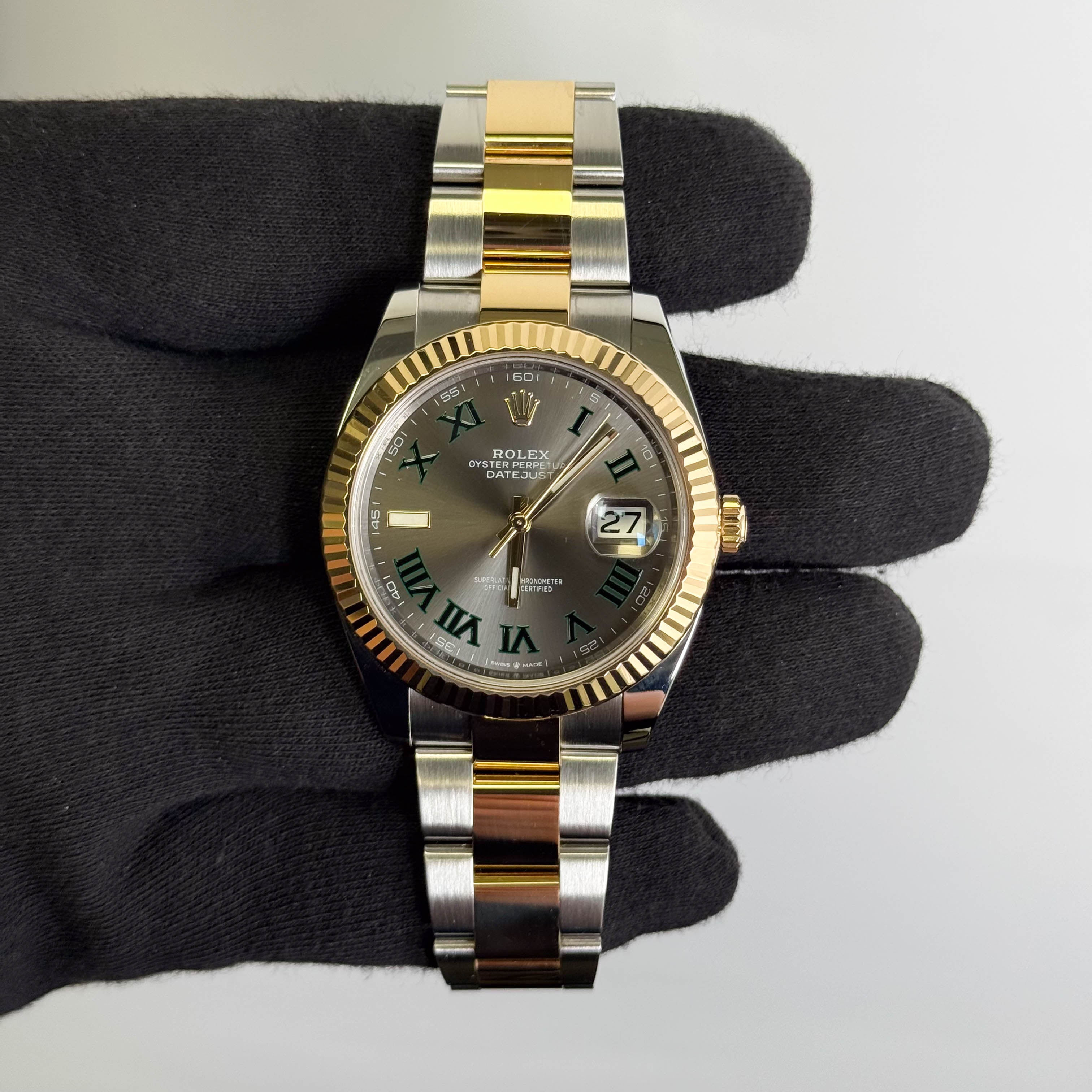 Rolex Datejust 41mm Wimbledon Dial Watch Ref# 126333