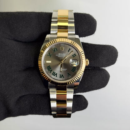 Rolex Datejust 41mm Wimbledon Dial Watch Ref# 126333