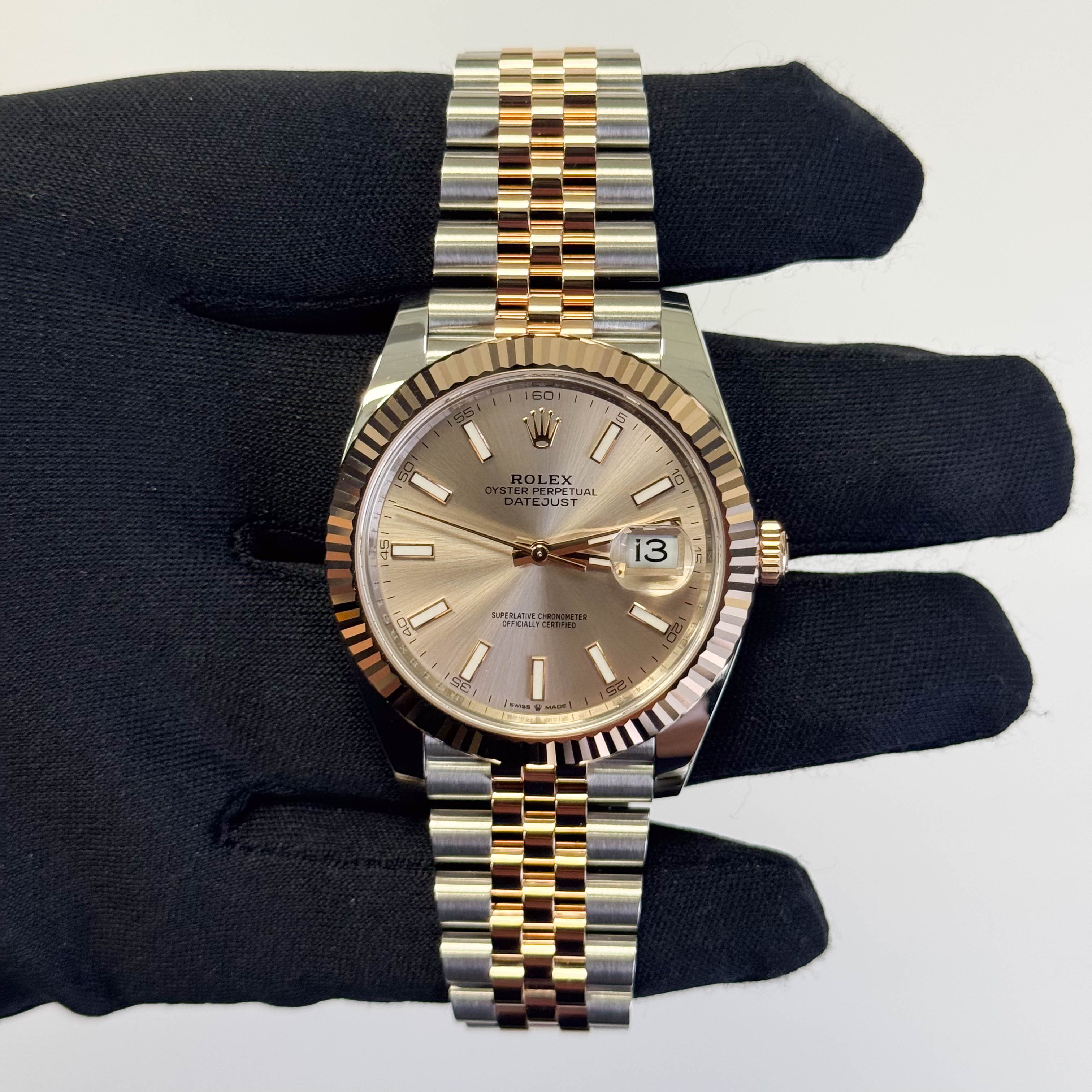 Rolex Datejust 41mm Sundust Dial Watch Ref# 126331 - Happy Jewelers Fine Jewelry Lifetime Warranty