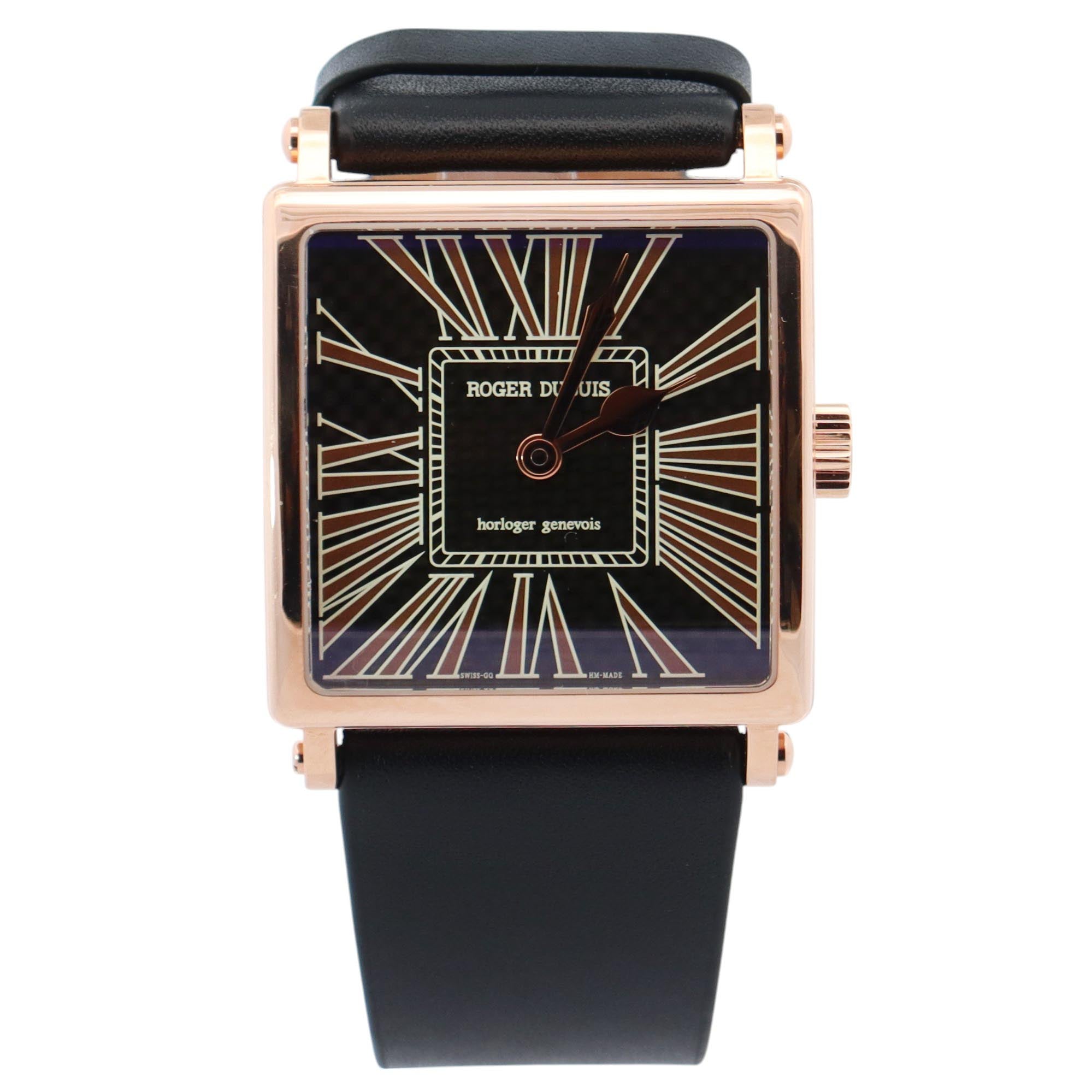 Roger Dubuis Golden Square 40mm Black Dial Watch Ref# G40 14 5 G99.72 - Happy Jewelers Fine Jewelry Lifetime Warranty