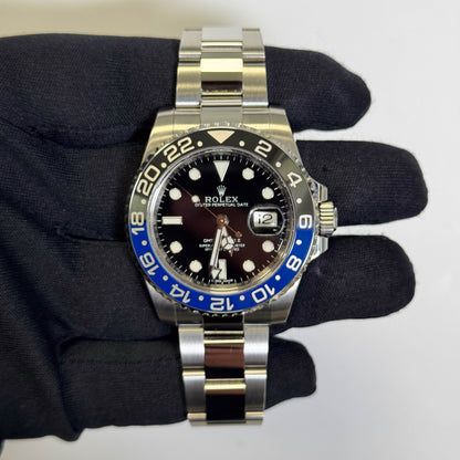 Rolex GMT-Master II "Batman" Black Dot Dial Watch Ref# 116710BLNR