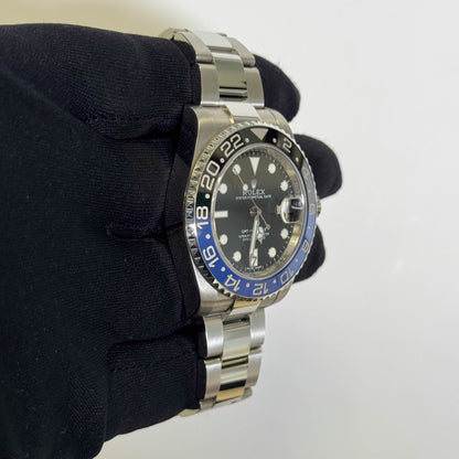 Rolex GMT-Master II "Batman" Black Dot Dial Watch Ref# 116710BLNR