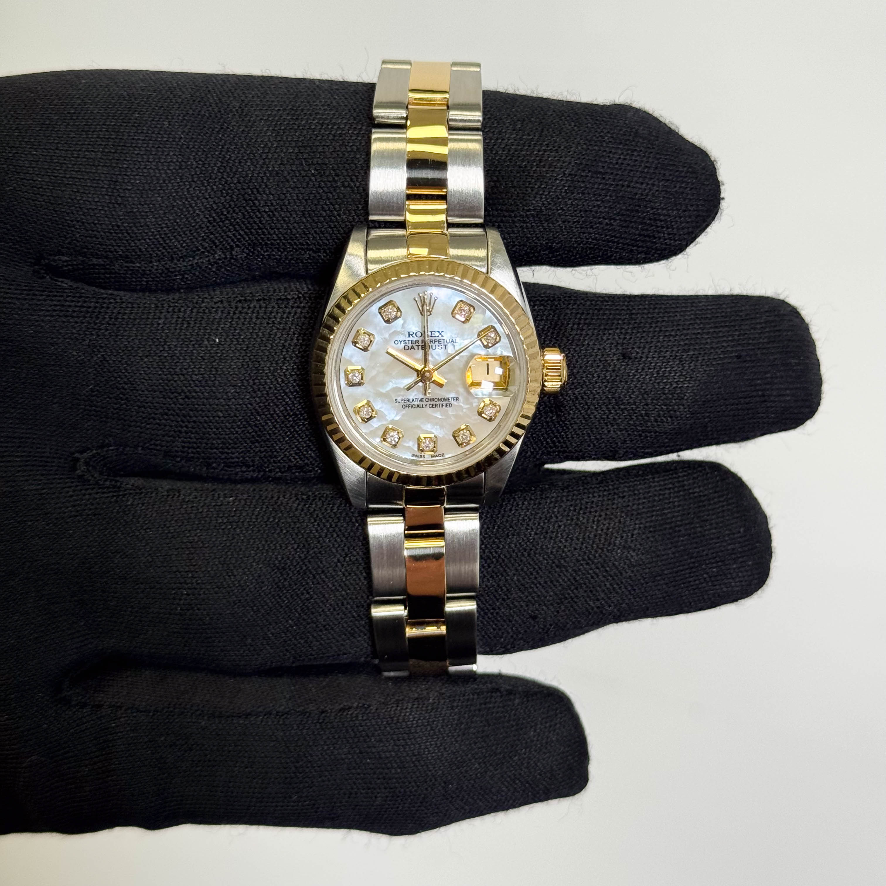 Rolex Datejust 36mm MOP Dial Watch Ref# 69173 - Happy Jewelers Fine Jewelry Lifetime Warranty