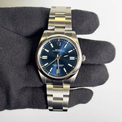 Rolex Oyster Perpetual 41mm Blue Dial Watch Ref# 124300