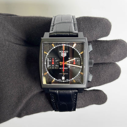 Tag Heuer Monaco 39mm Black Dial Watch Ref# CBL2180.FC6497