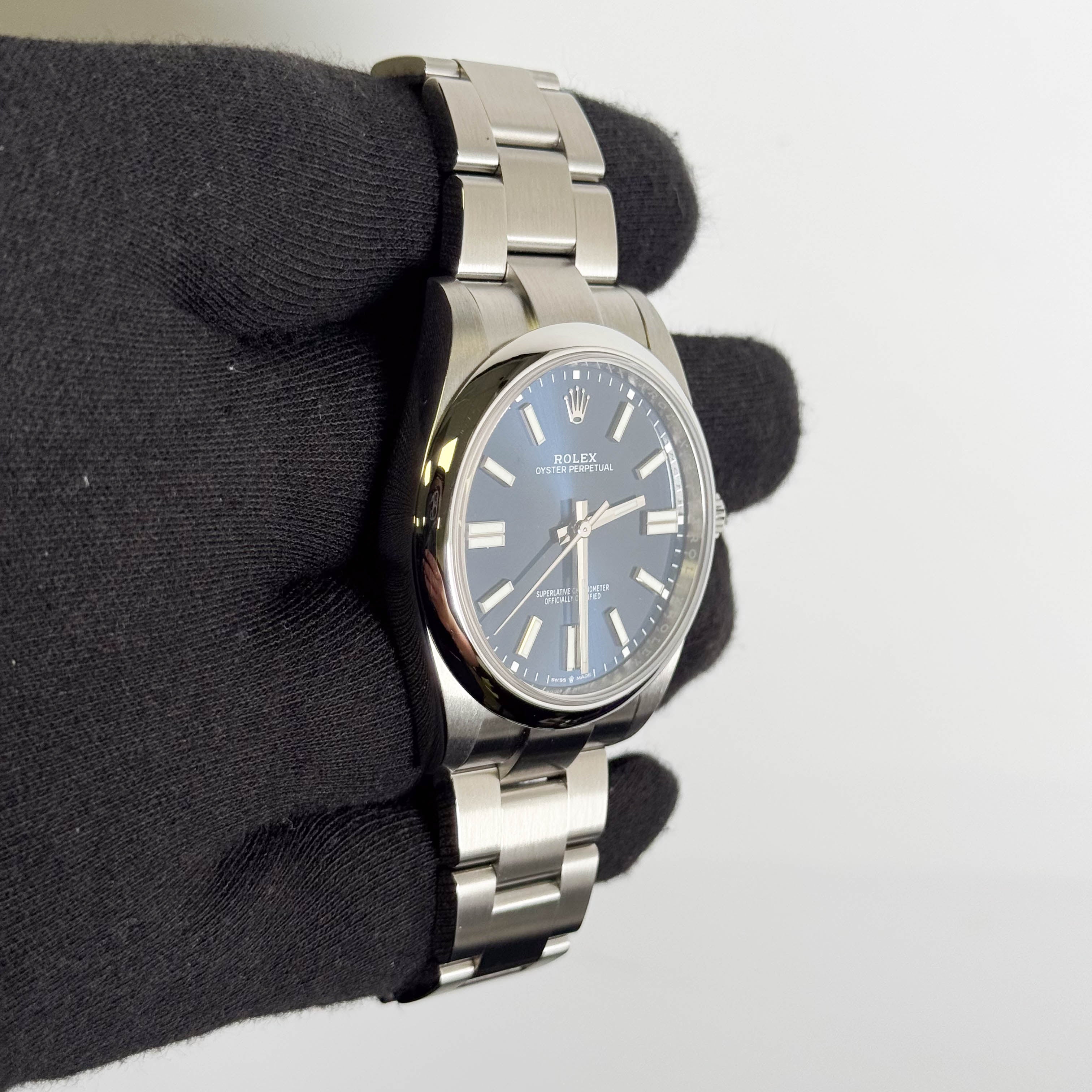 Rolex Oyster Perpetual 41mm Blue Dial Watch Ref# 124300