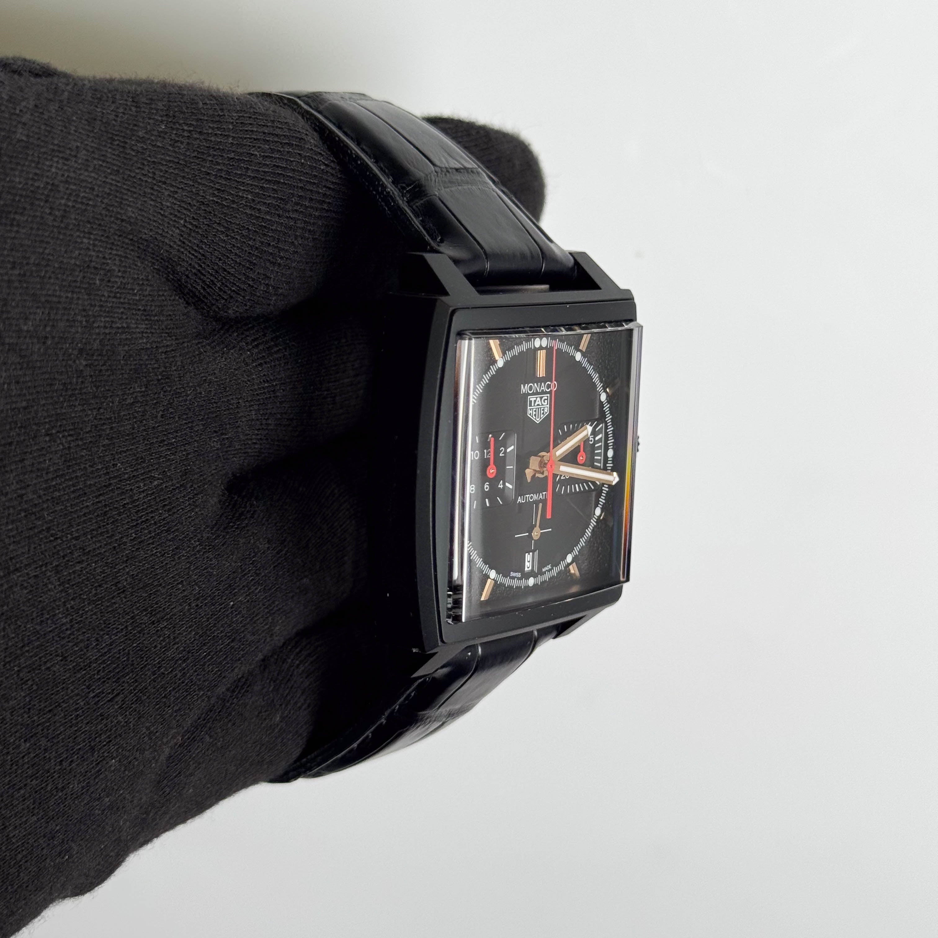 Tag Heuer Monaco 39mm Black Dial Watch Ref# CBL2180.FC6497