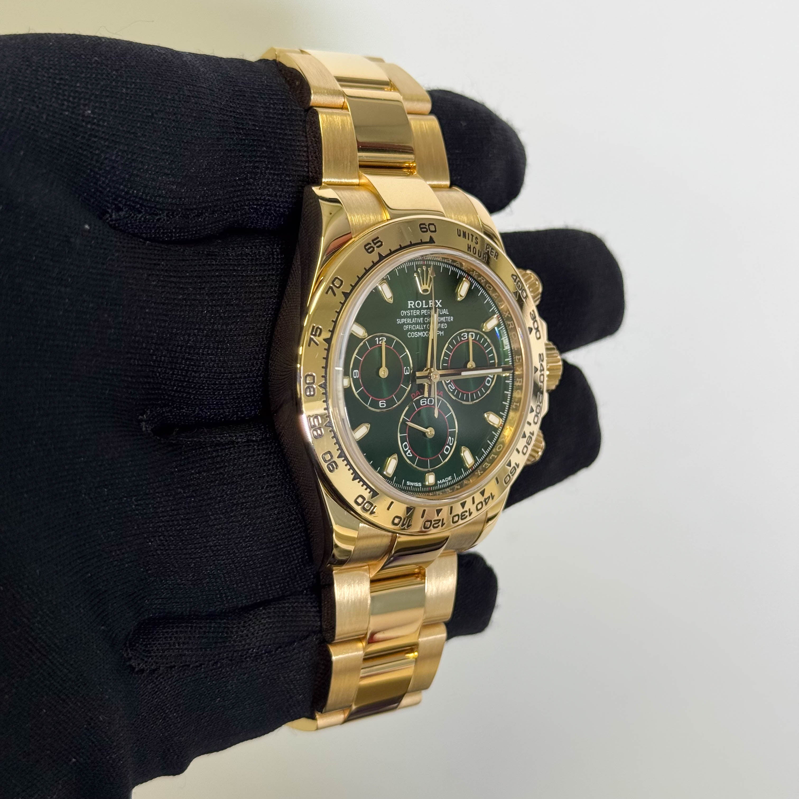 Rolex Daytona 40mm Green Chronograph Stick Dial "John Mayer" Watch Ref# 116508