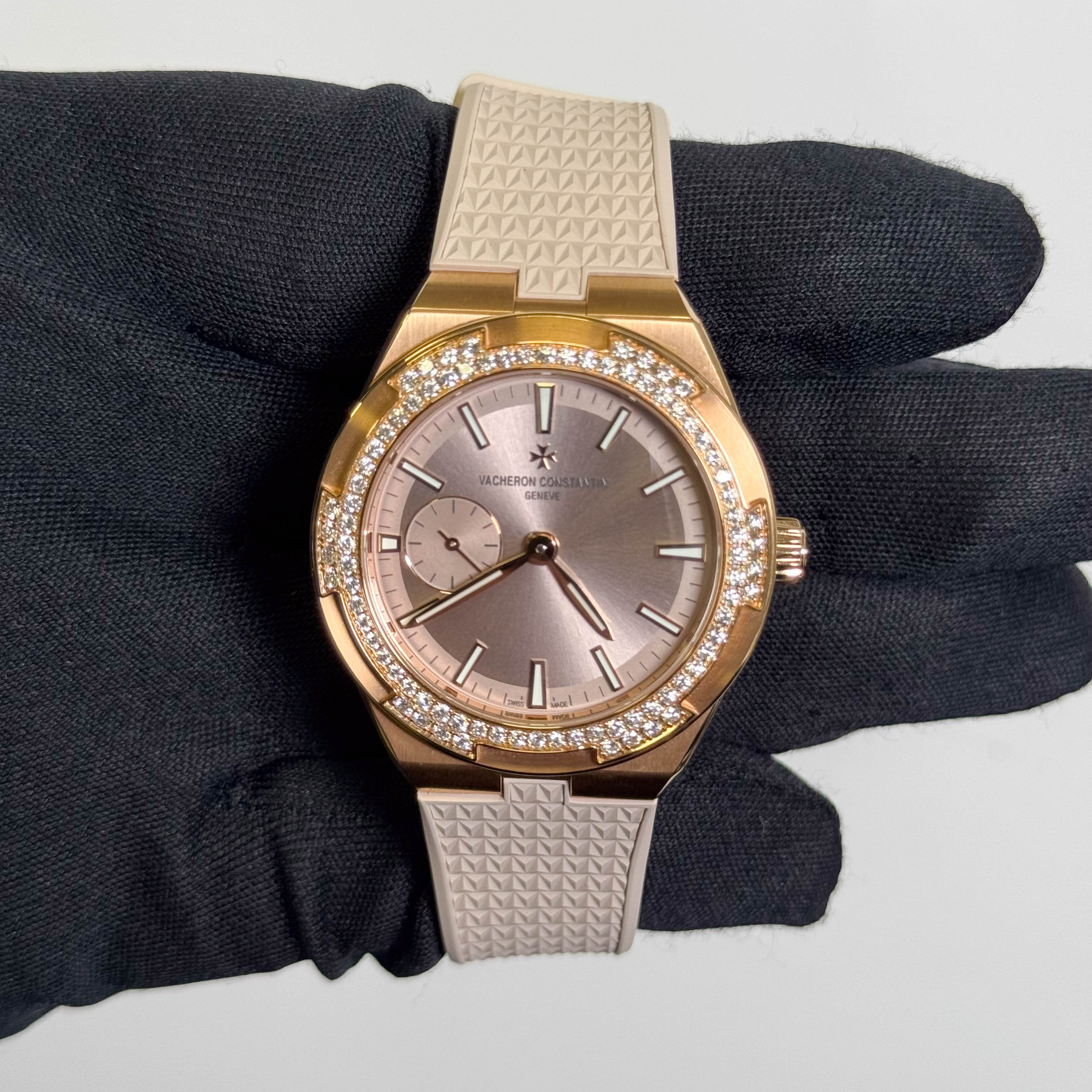 Vacheron Constantin Overseas Small Model 37mm Pink Index Dial Ref# 2167048 - Happy Jewelers Fine Jewelry Lifetime Warranty