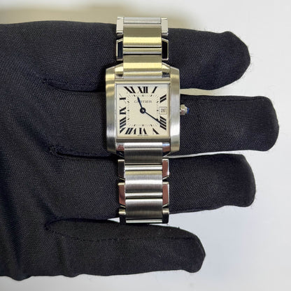 Cartier Tank 25mm White Dial Watch Ref# W51011Q3