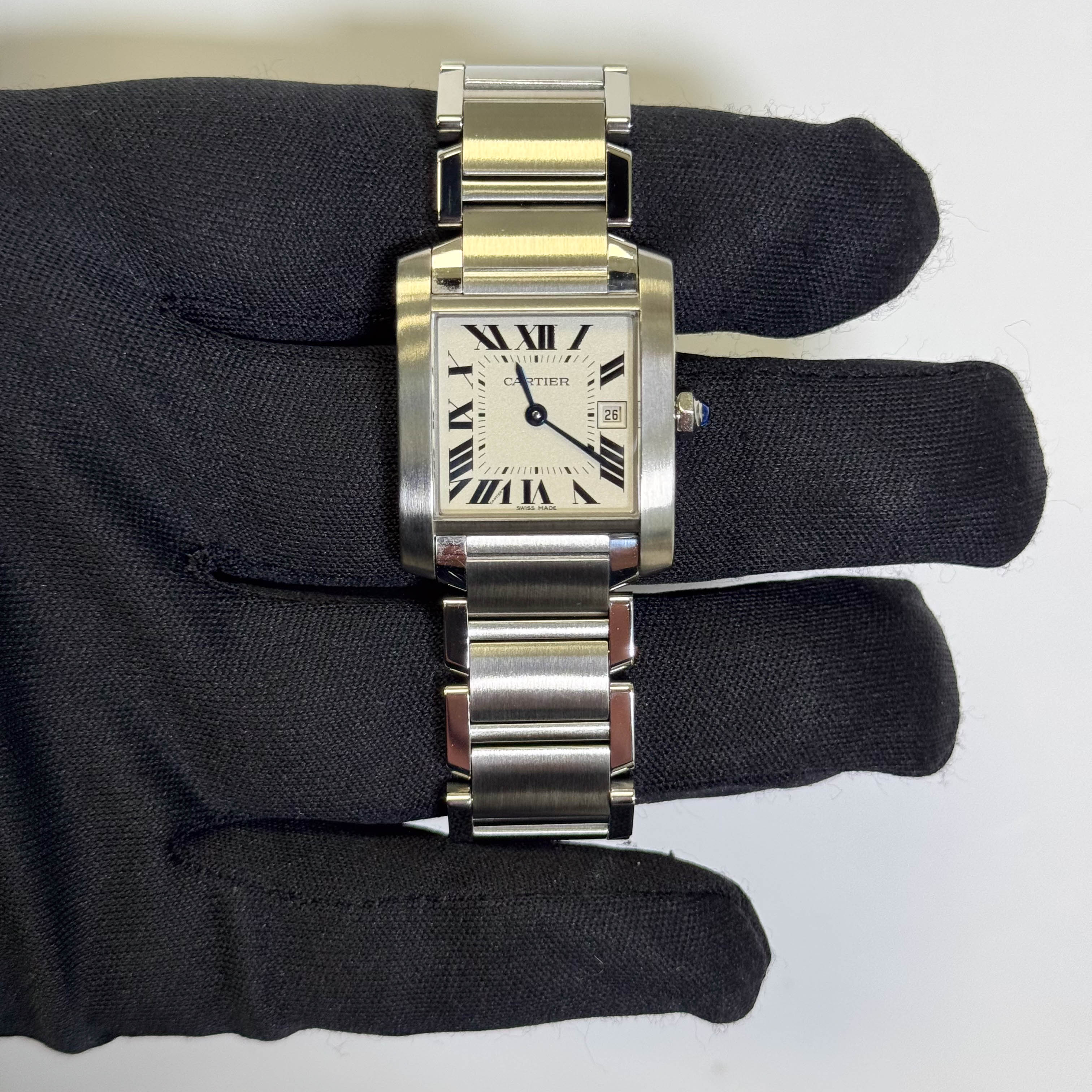 Cartier Tank 25mm White Dial Watch Ref# W51011Q3
