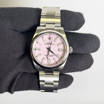 Rolex Oyster Perpetual 41mm Pink Dial Watch Ref# 134300