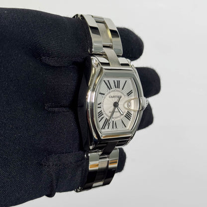 Cartier Roadster Stainless Steel 38mm Silver Dial Watch Ref# W62025V3 - Happy Jewelers Fine Jewelry Lifetime Warranty