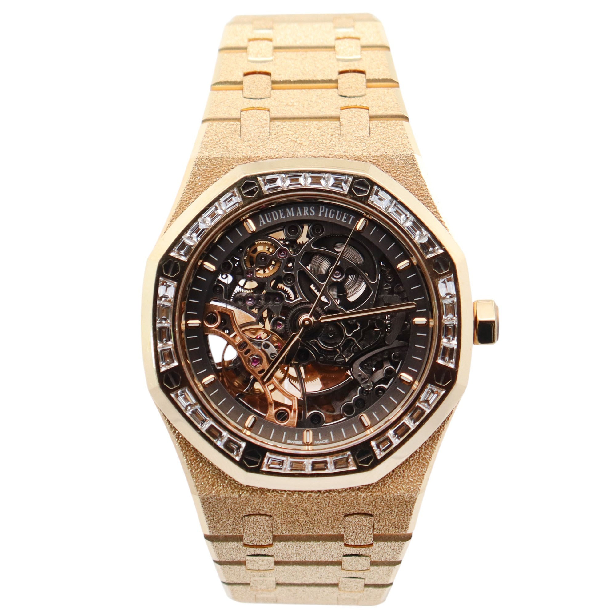 Audemars Piguet Royal Oak 41mm Openwork Dial Watch Ref# 15412BA.ZG.1224BA.01 - Happy Jewelers Fine Jewelry Lifetime Warranty