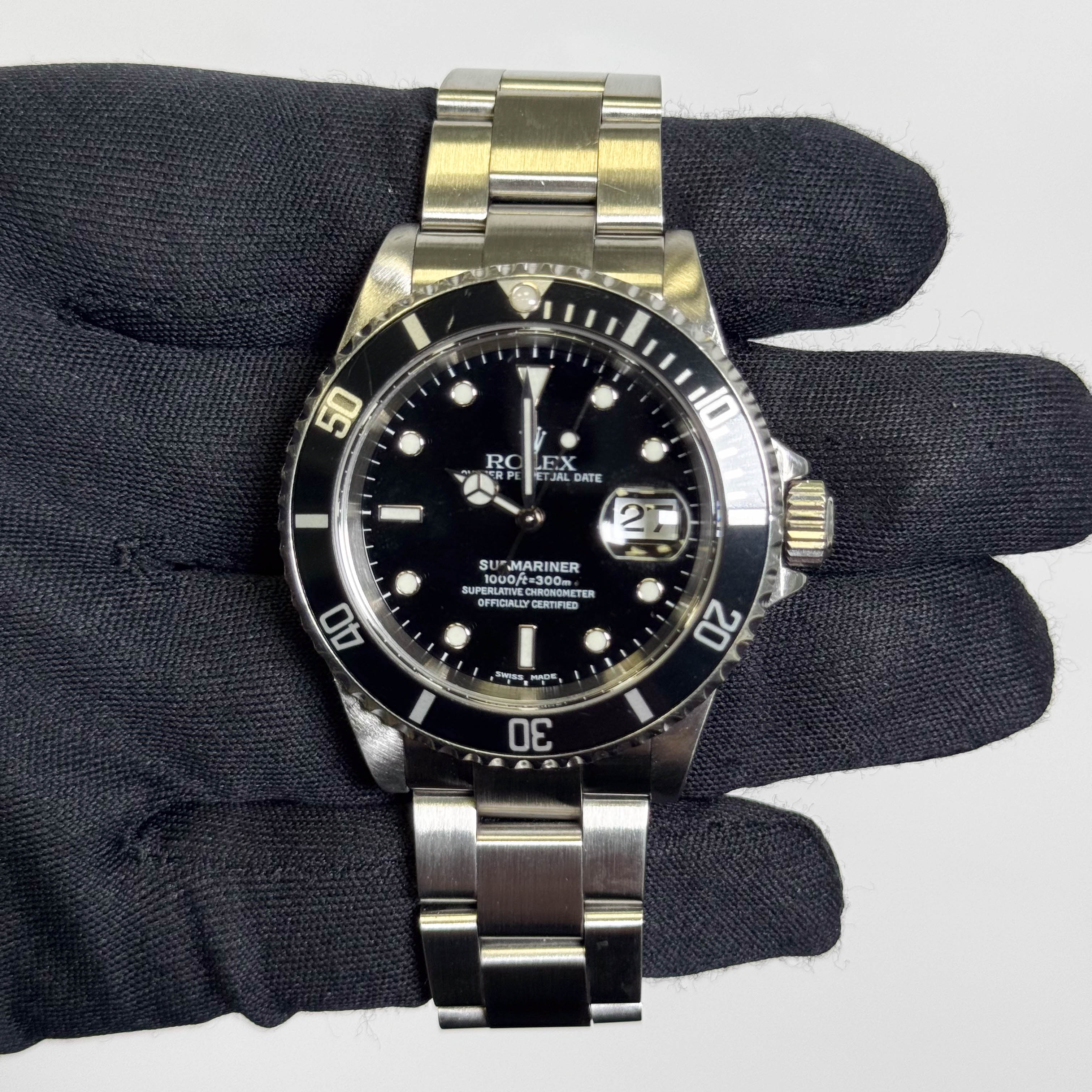 Rolex Submariner Stainless Steel 40mm Black Dial Watch Ref# 16610 - Happy Jewelers Fine Jewelry Lifetime Warranty