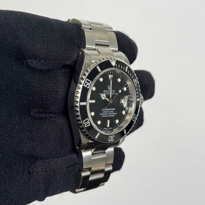 Rolex Submariner Stainless Steel 40mm Black Dial Watch Ref# 16610 - Happy Jewelers Fine Jewelry Lifetime Warranty