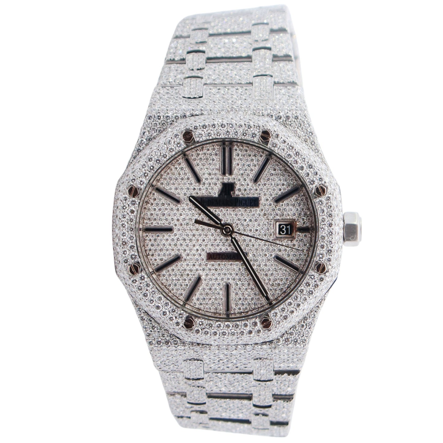 Audemars Piguet Royal Oak 41mm Pave Dial Watch Ref# 15400ST