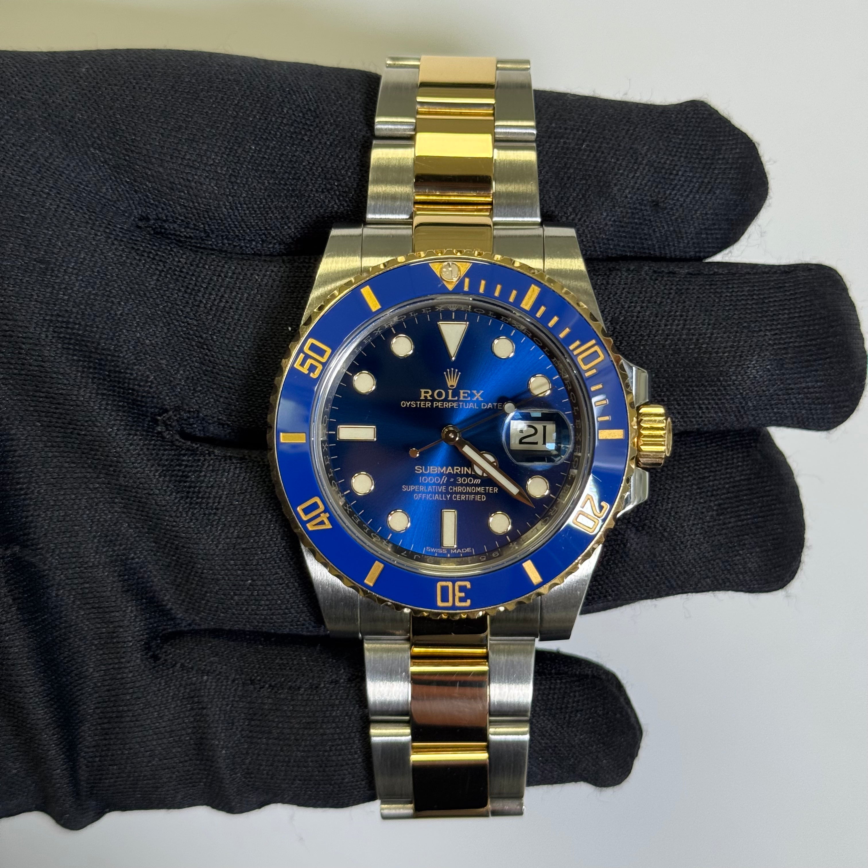 Rolex Submariner 40mm Blue Dial Watch Ref# 116613LB