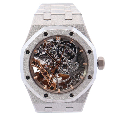 Audemars Piguet Royal Oak 37mm Openwork Dial Watch Ref# 15466BC.GG.1259BC.01 - Happy Jewelers Fine Jewelry Lifetime Warranty