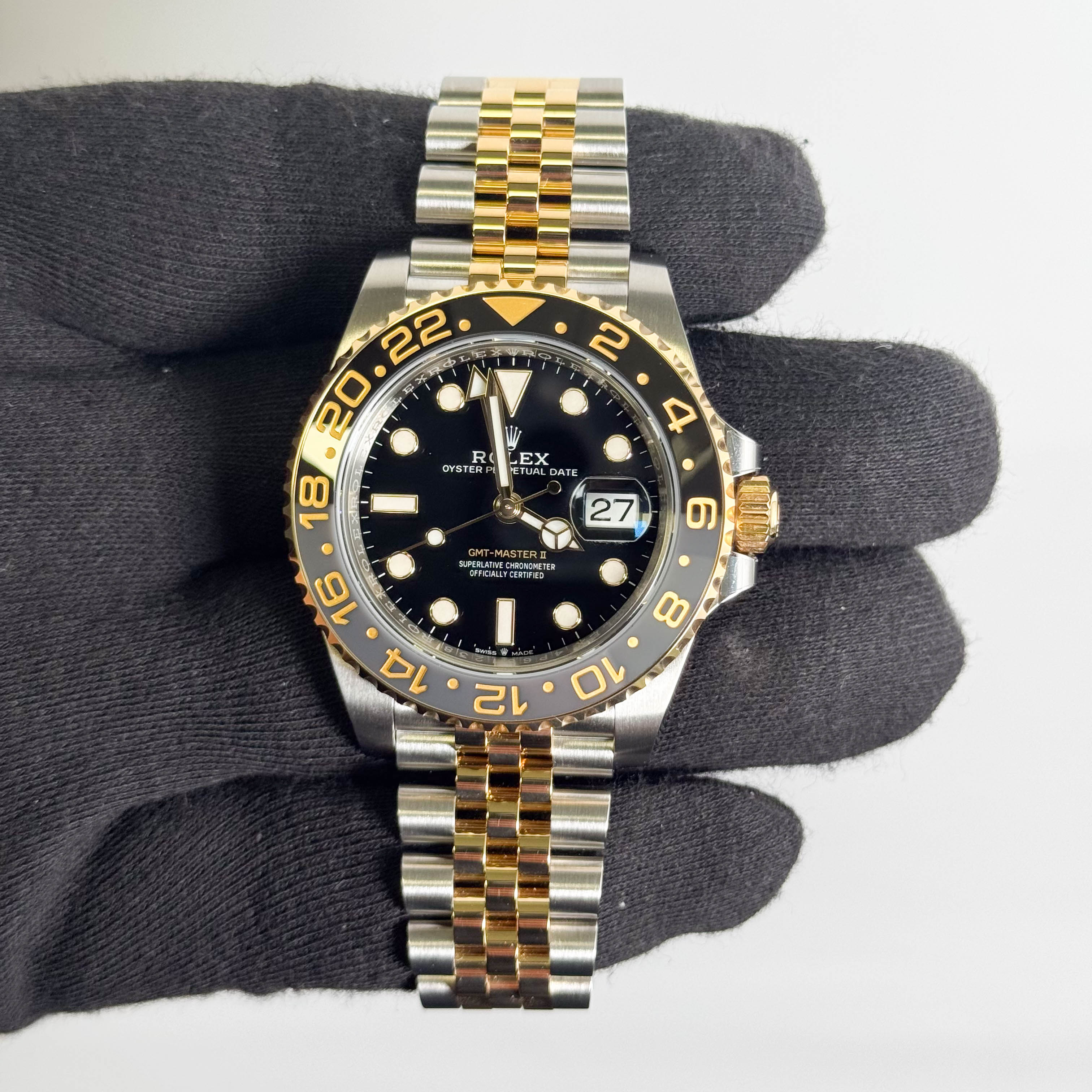 Rolex GMT-Master II Guinness 40mm Black Dial Watch Ref# 126713GRNR