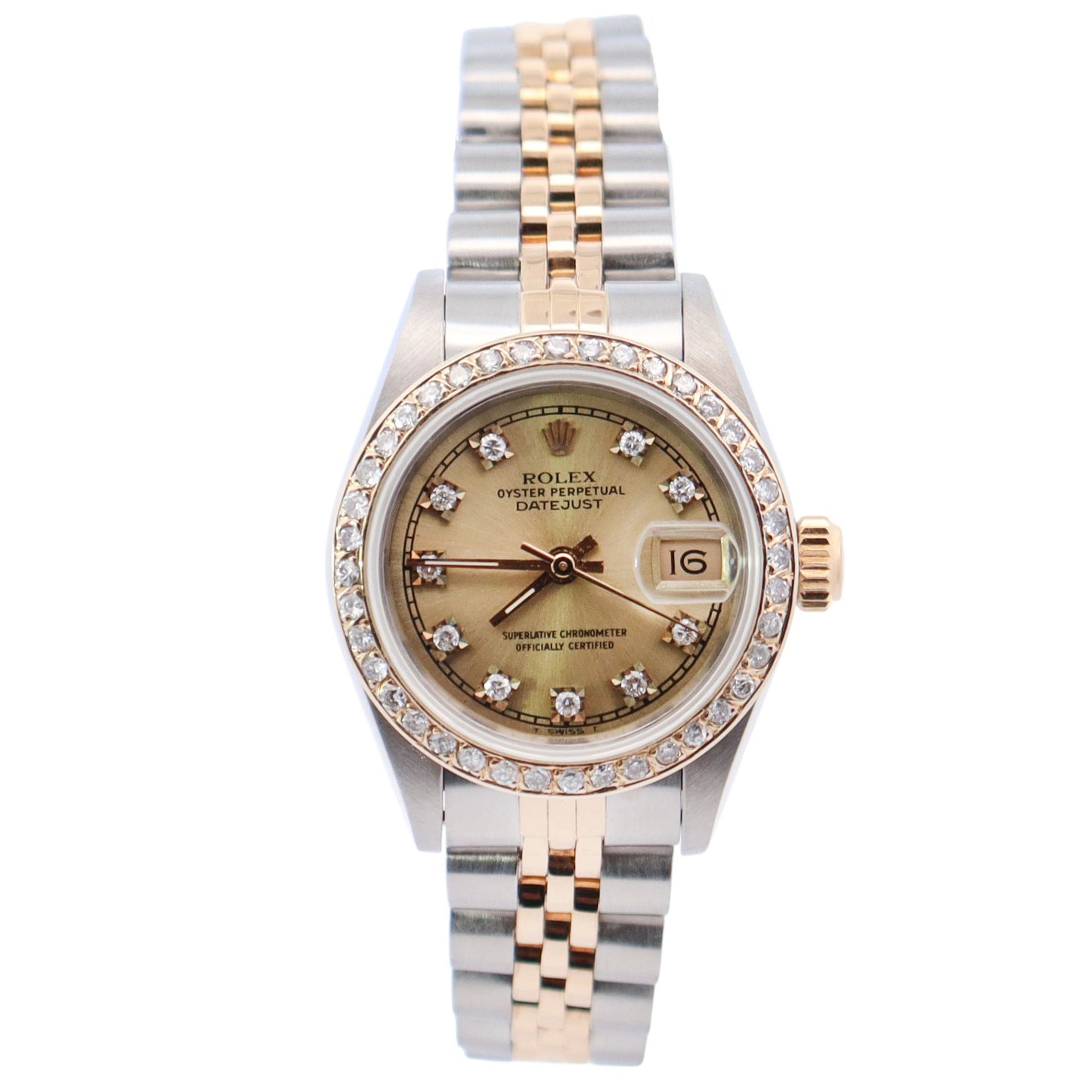 Rolex Datejust 26mm Champagne Dial Watch Ref# 69173