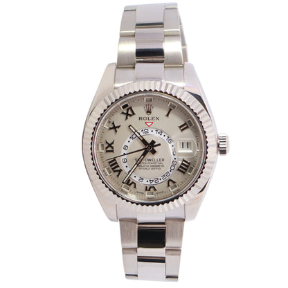 Rolex Sky-Dweller 42mm Ivory Dial Watch Ref# 326939 - Happy Jewelers Fine Jewelry Lifetime Warranty