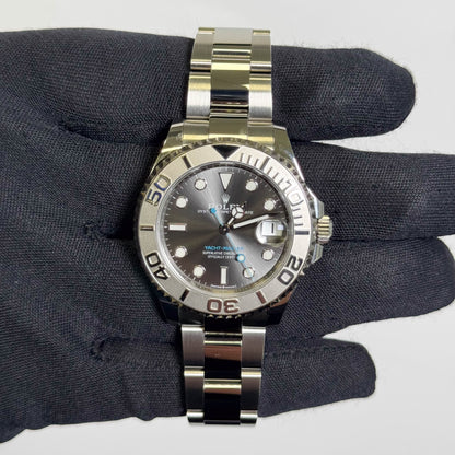 Rolex Yacht Master 37mm Rhodium Dial Watch Ref# 268622 - Happy Jewelers Fine Jewelry Lifetime Warranty