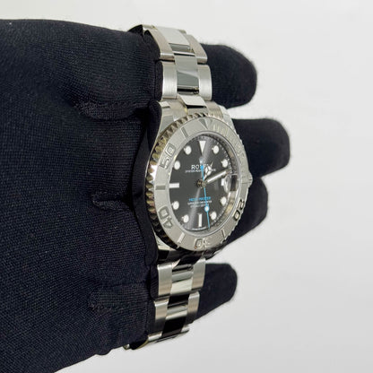 Rolex Yacht Master 37mm Rhodium Dial Watch Ref# 268622 - Happy Jewelers Fine Jewelry Lifetime Warranty