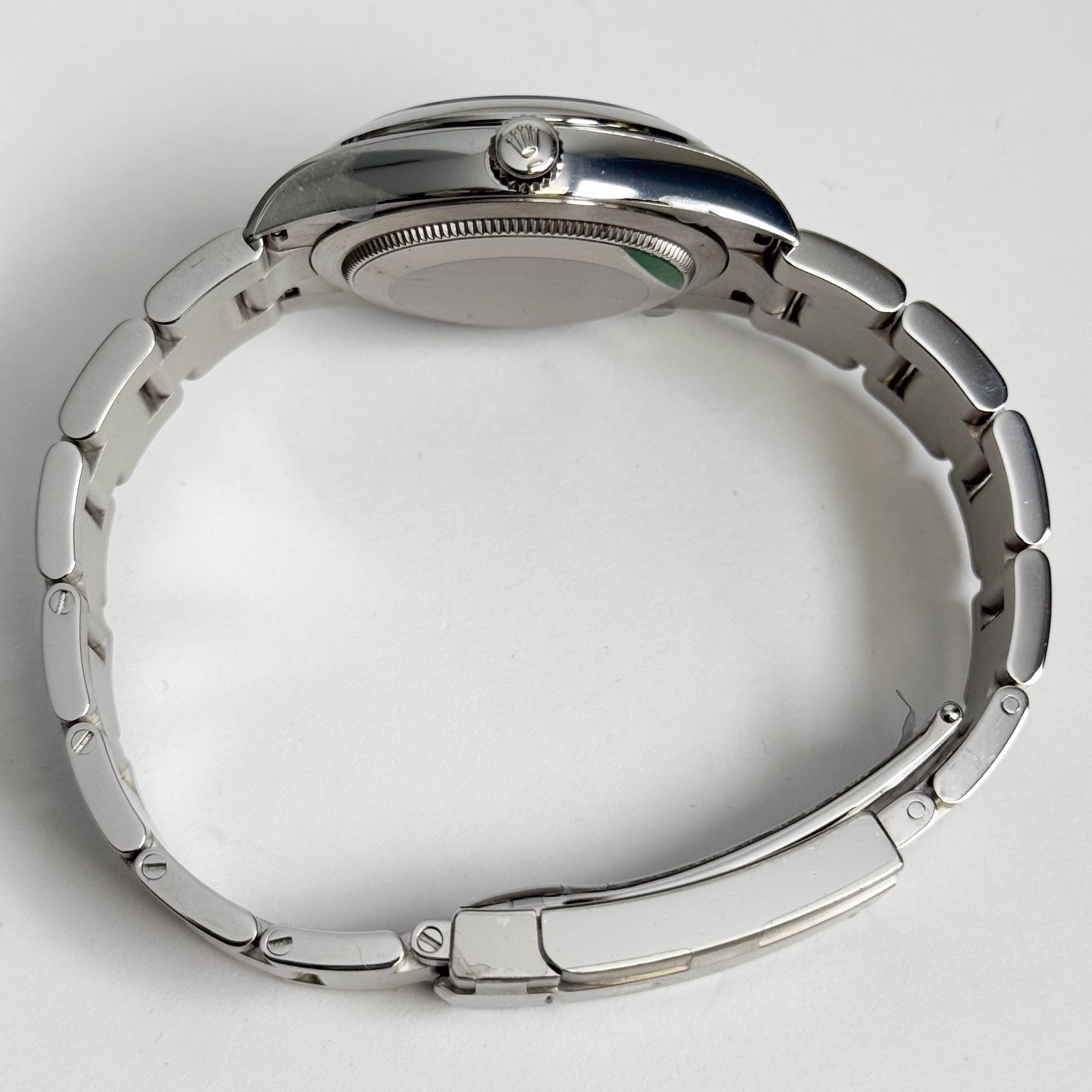 Rolex Oyster Perpetual 34mm Blue Dial Watch Ref# 124200 - Happy Jewelers Fine Jewelry Lifetime Warranty