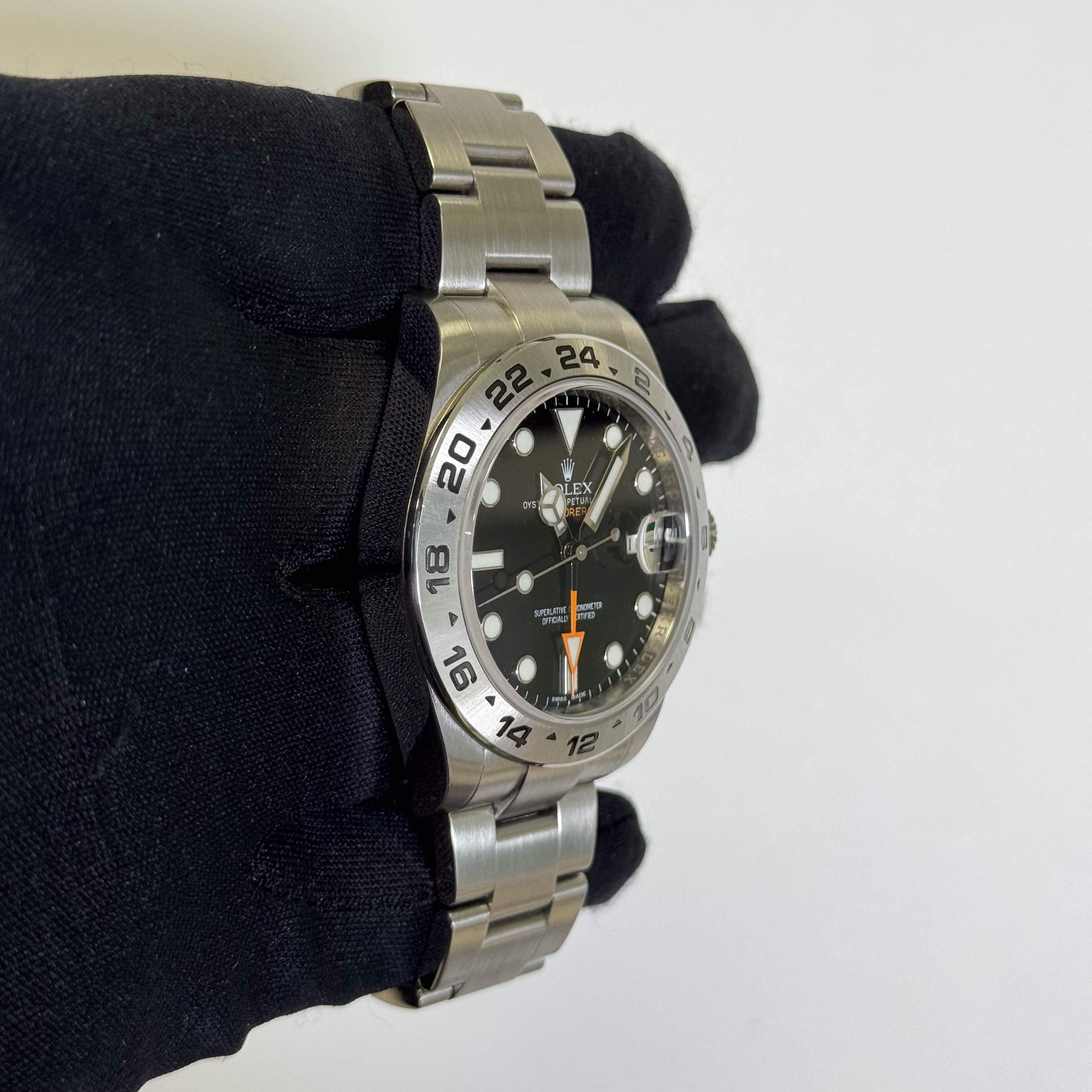 Rolex Explorer II 42mm Black Dot Dial Watch Ref# 216570 – Happy