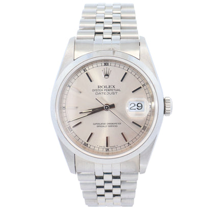 Rolex Datejust 36mm Silver Dial Watch Ref# 16200 - Happy Jewelers Fine Jewelry Lifetime Warranty