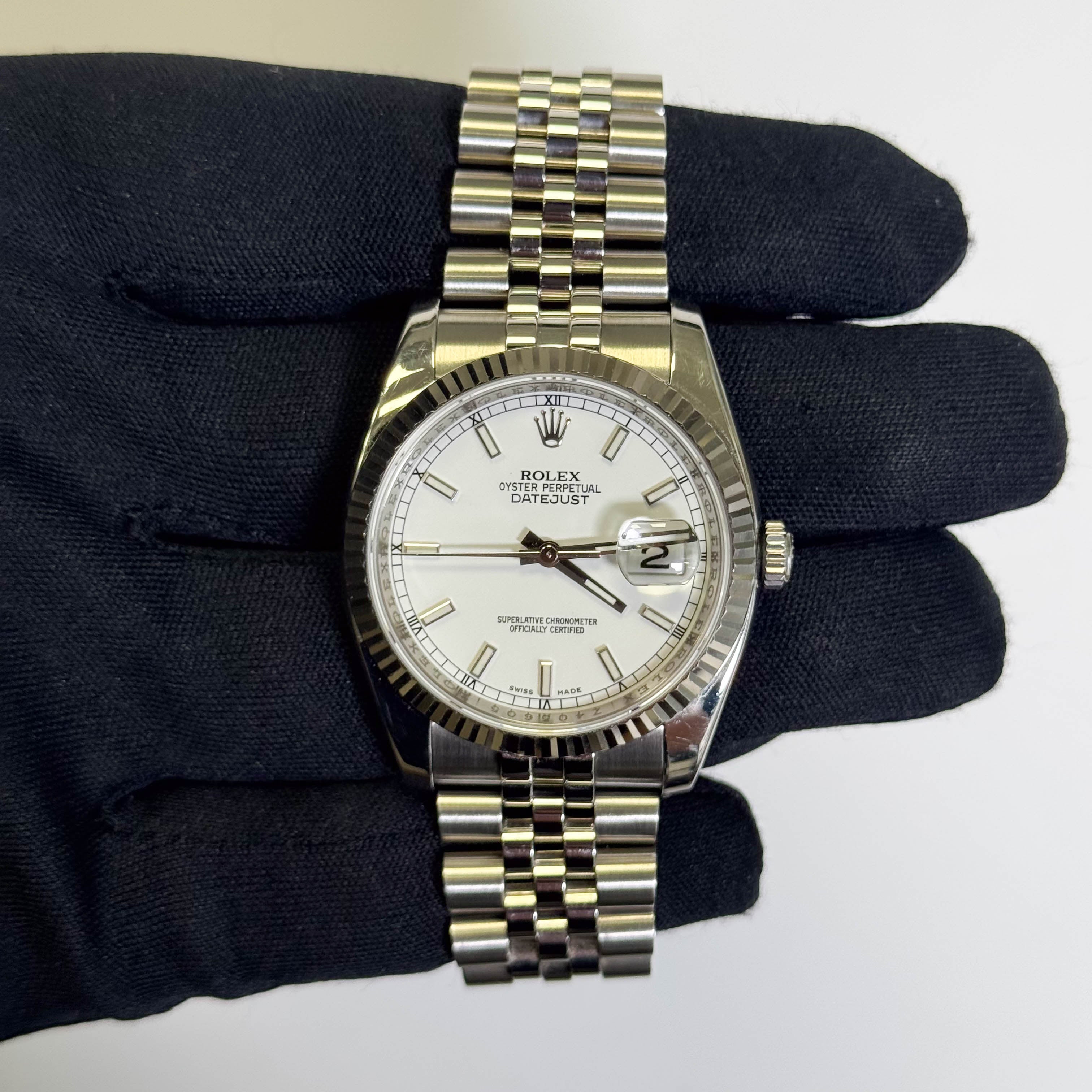 Rolex Datejust 36mm White Dial Ref# 116234