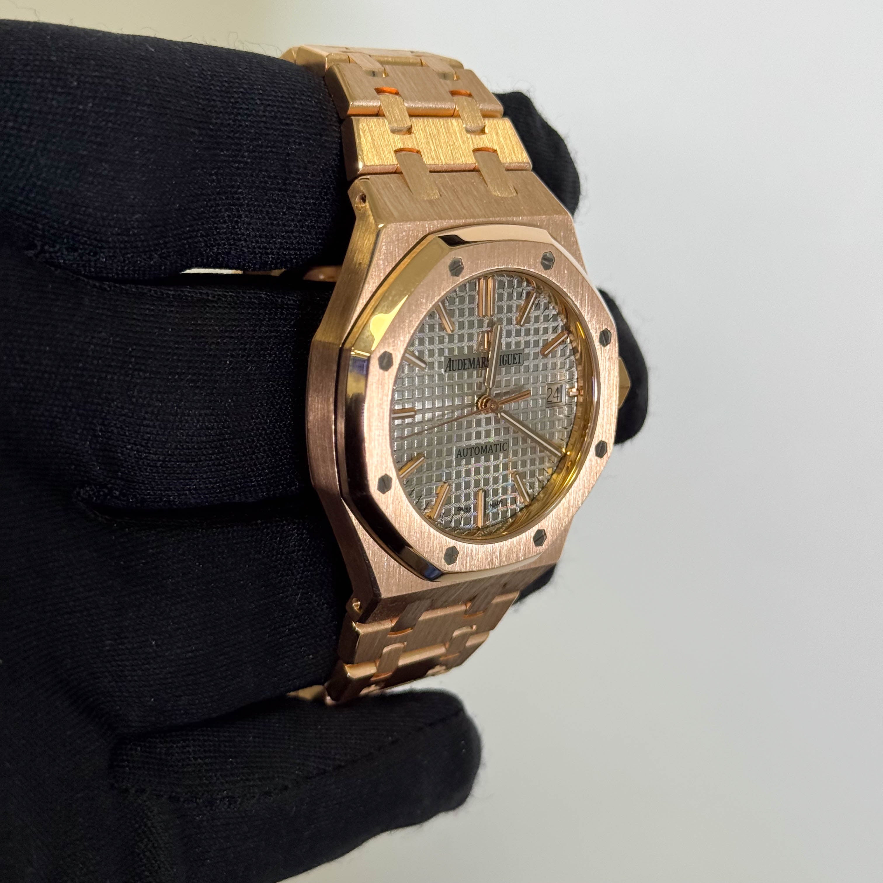 Audemars Piguet Royal Oak 37mm Silver Dial Watch Ref# 15450OR.OO.1256OR.01 - Happy Jewelers Fine Jewelry Lifetime Warranty